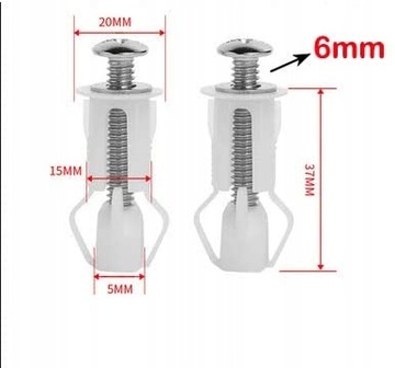 Крепления сиденья для унитаза Винты Крепежные отверстия