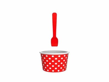 Miseczka na lody, czerwono-biała, Zak!Designs