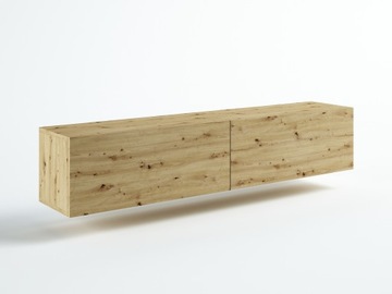 SZAFKA WISZĄCA RTV 200 CM DĄB ARTISAN POŁYSK/ MAT