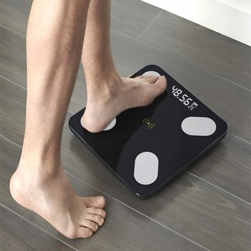 АНАЛИТИЧЕСКИЕ ВЕСЫ ДЛЯ ВАННОЙ ТОНКИЕ 180 КГ SMART + 31 в 1 ANDROID iOS ТОЧНОСТЬ