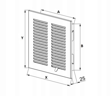 РЕШЕТКА ВЕНТИЛЯЦИОННАЯ МЕТАЛЛИЧЕСКАЯ VELITE 14x21 MVZ4GR