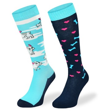 Polskie bawełniane podkolanówki jeździeckie PIESEK