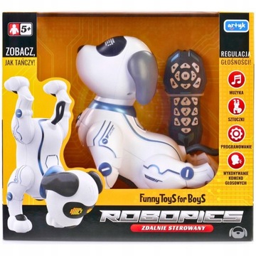 ИНТЕРАКТИВНАЯ РОБО-СОБАКА С ДИСТАНЦИОННЫМ УПРАВЛЕНИЕМ ГОЛОСОМ СОБАКА ТАНЦУЕТ ПРОГУЛЯЕТ + ДИСТАНЦИОННОЕ УПРАВЛЕНИЕ