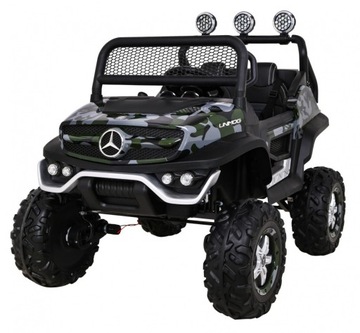 Mercedes Benz Unimog dla dzieci Lakier Moro + Napęd 4x4 + Pilot + Bagażnik