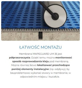 Коврик MAPEGUARD UM35 против растрескивания, УПЛОТНЕНИЕ И РАЗЪЕДИНЕНИЕ 1м