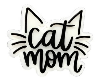 PRZYPINKA PIN DO BUTÓW CROCS CROCSÓW OZDOBA KOT KOTEK CAT MOM