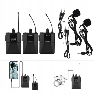 16-канальный беспроводной UHF микрофон от 1 до 2