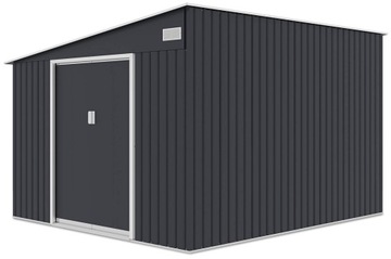 Domek gospodarczy JASPER 279x321cm Cold Grey Stalowy Narzędziowy Szopa