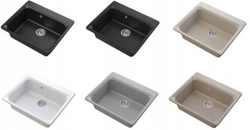 ZANTE ПРОПИТАННАЯ ГРАНИТНАЯ МОЙКА, 1 КАМЕРА, СИФОН, НАЖМИТЕ