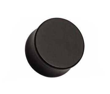 Plug drewniany siodłowy czarny - ORGANIC - 8 mm