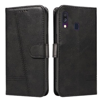 Etui Filp Dla Samsung Galaxy A40 Z Gniazdem Karty Kredytowej Odpinana PU