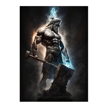 Plakat na płótnie Posąg grzmotu boga mitologia nor
