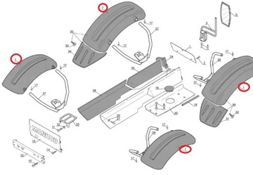 КРЫЛА MANITOU MT MLT 52502800 КОМПЛЕКТ 4 ПРЕДМЕТА ORG