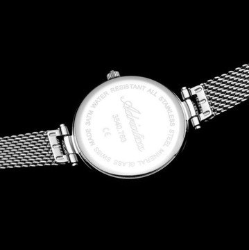 Srebrny szwajcarski zegarek damski Adriatica A3540