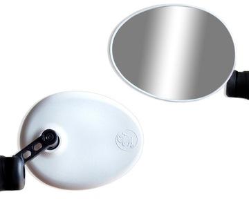 Lusterko rowerowe AJS w kierownicę, białe