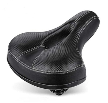 Siodło LEOSHI szerokie na sprężynach pokrycie typu CARBON miejski rower