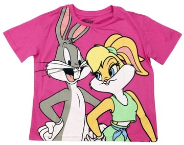 Koszulka damska krótka Looney Tunes Zwariowane Melodie Bugs Lola XL Brokat