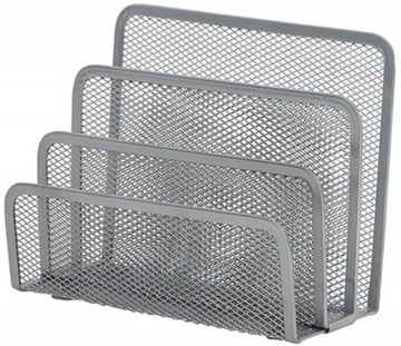 SORTER KORESPONDENCJI METALOWY 3 PRZEGRODY SREBRNY