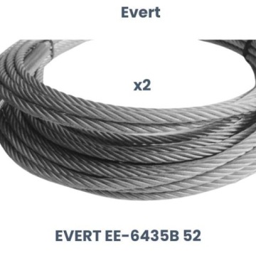 Náhrada Evert: 2 ocelová lana pro čtyřsloupový zvedák Evert 6435B 52