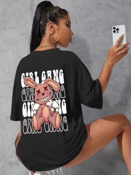 Girl Gang Graphic Bad Laughing Rabbit Tshirt Women