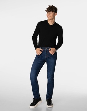 Spodnie Jeansowe Męskie Granatowe Texasy Dżinsy BIG MORE JEANS N23 W42 L32