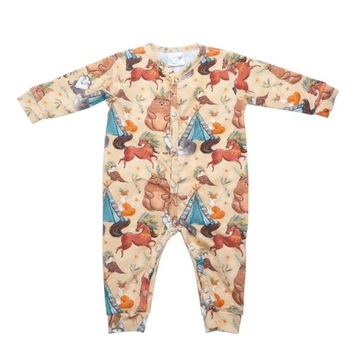 BABY Pajac niemowlęcy dł rękaw Boho Boy 68/74