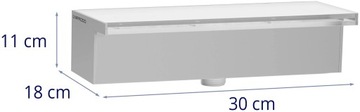 Wylewka wodospadowa kaskada ścienna do ogrodu stawu LED 30 cm wypływ 30 mm