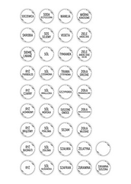 Этикетки для специй круглые, ШИРИНА 3СМ, 234 шт.