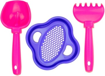 Zestaw do piasku taczka wózek konewka wiaderko łopatka grabki sitko foremki