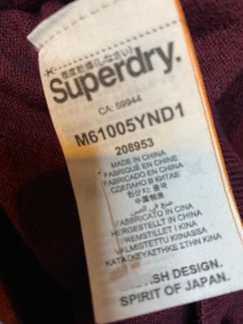 SUPERDRY-BORDOWY BAWEŁNIANY SWETER MĘSKI ROZM.XL