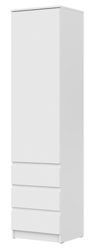 PÓŁSZAFA SZAFKA SZUFLADY DRZWI BIAŁY MAT 50cm STERN SHKYA-1 Meble-Craft