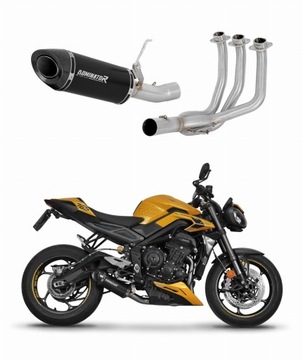 STREET TRIPLE 765 2023 - 2024 Full system Kolektor tłumik HP8 BLACK