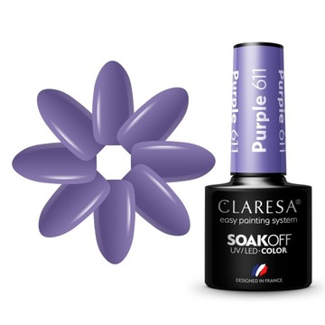 CLARESA FIOLET LAKIER HYBRYDOWY 5ml PURPLE 611