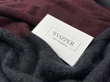Szary bordowy sweterek męski sweter APT.9 merino wool r. M