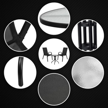 КОМПЛЕКТ САДОВОЙ ТЕРРАСЫ 2x СТУЛЬЯ + СТОЛ КОМПЛЕКТ САДОВОЙ МЕБЕЛИ