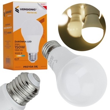 Żarówka LED A60 15W 3000K E27 energooszczędna