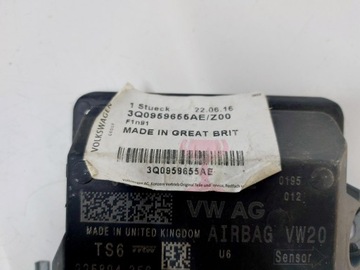 ФОЛЬКСВАГЕН ПАССАТ Б8 15 лет Модуль датчика подушки безопасности 3Q0959655AE
