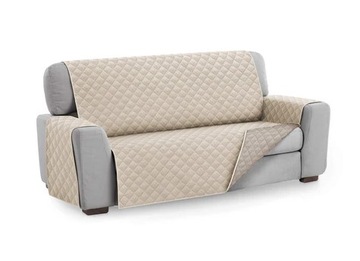 POKROWIEC NARZUTA NA KANAPĘ PIKOWANY BEŻOWY 3 OSOBOWY