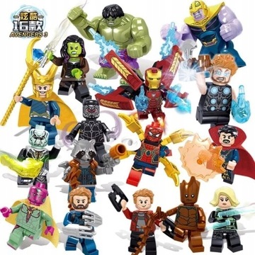 16 SZTUK ZESTAW FIGUREK FIGURKI Marvel LEGO