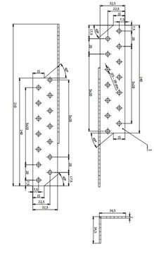 LK3 СОЕДИНИТЕЛЬ СТРОИЛ УГЛОВОЙ СОЕДИНИТЕЛЬ ПРОГОНА 210x32 ЛЕВЫЙ 10шт.