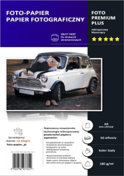 PAPIER FOTOGRAFICZNY BŁYSZCZĄCY A4 180 g/m2 50szt