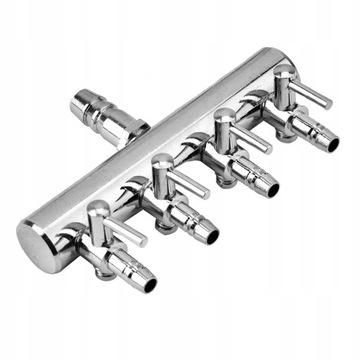 ROZDZIELACZ POWIETRZA ROZGAŁĘŹNIK DO KOMPRESORA 8mm to 4mm 4 WYJŚCIA