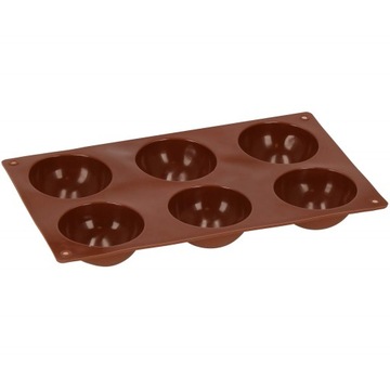 СИЛИКОНОВАЯ ФОРМА ДЛЯ ВЫПЕЧКИ МОНОПОРЦИИ ШОКОЛАДНЫХ МАББЛОВ, ПОЛУСФЕРА