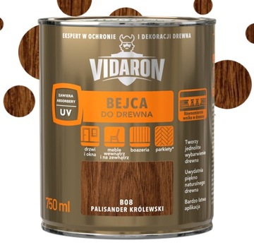 Vidaron bejca do drewna Palisander królewski 0,75L