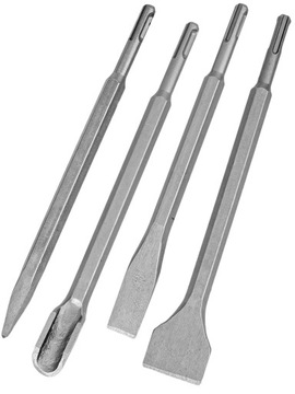 Zestaw 4 dłut SDS+ do betonu 250mm SILVER S0548