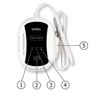 Czujnik gazu ziemnego propan butan CGZ-01 ZAMEL