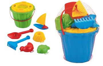MARIOINEX Wiaderko do piasku z akcesoriami żaglówka łopatka