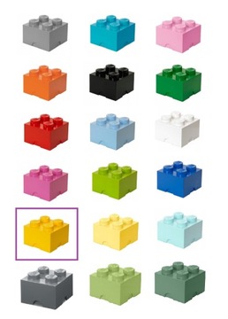 LEGO pojemnik na klocki żółty
