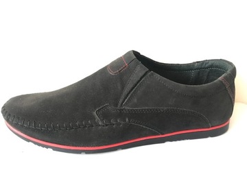 Abis 1007 mokasyny czarny nubuk