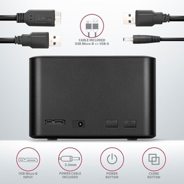 Док-станция AXAGON MINI ADSA-D25, USB 3.2